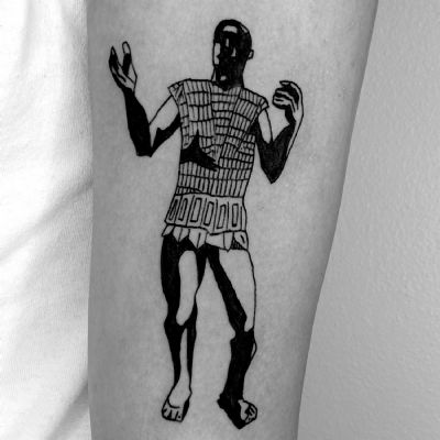 tattoo tatuaggio archeologia statua bronzo romano soldato  tattoo tatuaggio archeologia statua bronzo romano soldato 