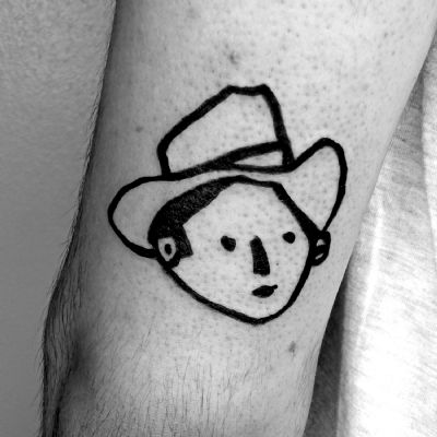 cowboy tattoo cappello tatuaggio testa ritratto brescia cowboy tattoo cappello tatuaggio testa ritratto brescia